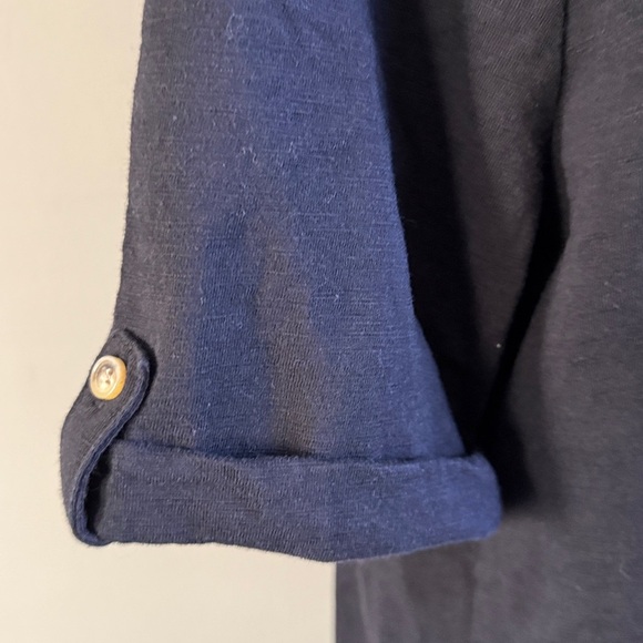 Croft & Barrow Black Henley Style V-Neck Tee Sz XL - Picture 3 of 6